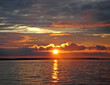 sunset over River Volga