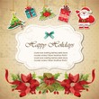 Vintage christmas frame background
