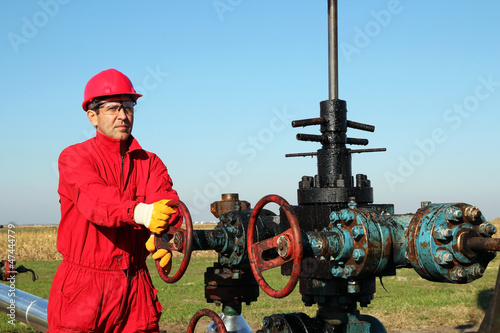 Photo: Oil Worker at Drilling Rig Oil Worker at Drilling Rig