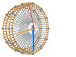 Hamsterrad in Konzept mit einer Uhr - 3D