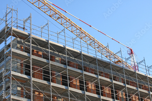 Photo: scaffolding on a construction site scaffolding on a construction site