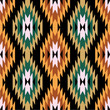 Ethnic abstract geometric pattern ikat ornament