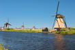 Windmills at Kinderdijk in summer