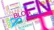 Blog social media blogging word tag cloud animation