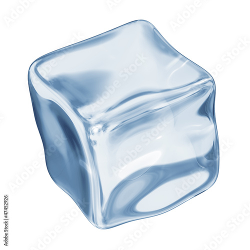 Illustration: ice cube on a white background ice cube on a white background
