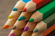 Colored pencils macro 