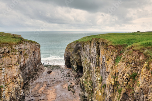 Photo: Raming Hole, a coastal feature in Pembrokeshire. Raming Hole, a coastal feature in Pembrokeshire.