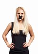 Silenced Woman in Protest