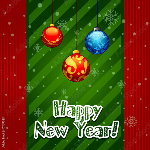 Vector: Christmas Greeting Card. christmas balls Christmas Greeting Card. christmas balls