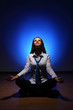 Business woman meditating