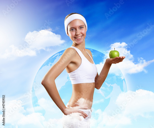Photo: Sport and healthy food Sport and healthy food