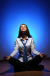 Business woman meditating