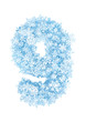 Number 9, frosty snowflakes
