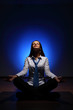 Business woman meditating