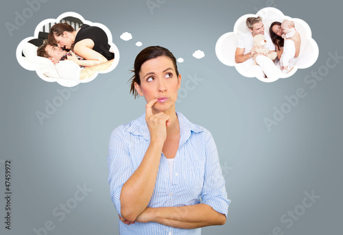 Photo: frau im gedanken frau im gedanken