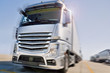 Modern  Truck on road motion blur dramatic