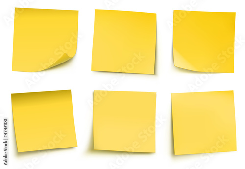 Illustration: Yellow post it notes Yellow post it notes