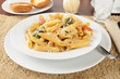 Hot pasta salad