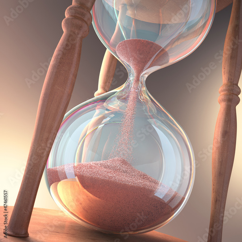 Photo: Hourglass, time is money. Hourglass, time is money.