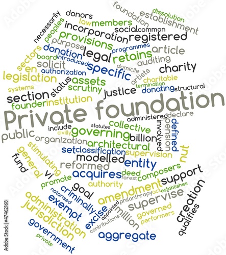 Illustration: Word cloud for Private foundation Word cloud for Private foundation