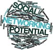 Word cloud for Social networking potential