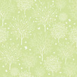 Vector spring trees in the garden seamless pattern background