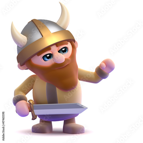 Illustration: Viking points to the left Viking points to the left