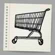 Vector: Scribble shopping cart Scribble shopping cart