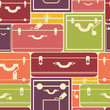 Vector: Vector colorful luggage seamless pattern background with hadn Vector colorful luggage seamless pattern background with hadn