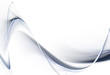 Elegant steel fractal waves on white background
