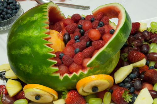 Photo: fruits basket from watermelon fruits basket from watermelon