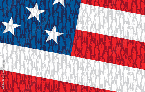 Vector: American people American people