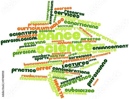 Illustration: Word cloud for Dance science Word cloud for Dance science