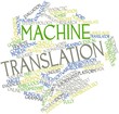 Word cloud for Machine translation