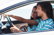 A couple in the car