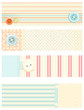 Collection of vector banners in retro style