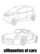 abstract silhouette of cars