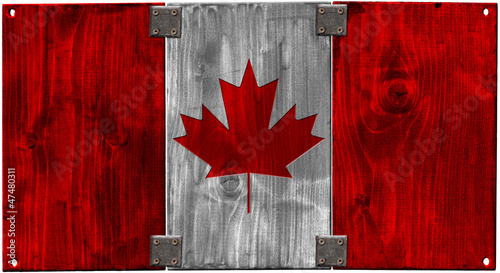 Illustration: Wooden Canadian Flag Wooden Canadian Flag