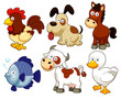 illustration of farm animals cartoon