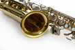 Saxophone Detail Isolated On W...