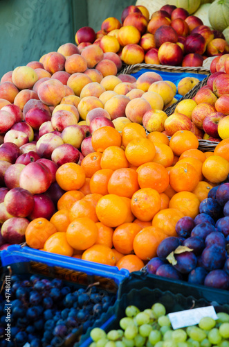 Photo: Fruits at the market stall Fruits at the market stall