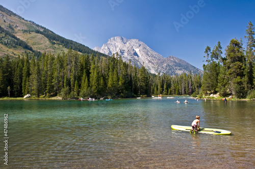 Photo: String Lake, Parc national de Grand Teton, Wyoming USA String Lake, Parc national de Grand Teton, Wyoming USA