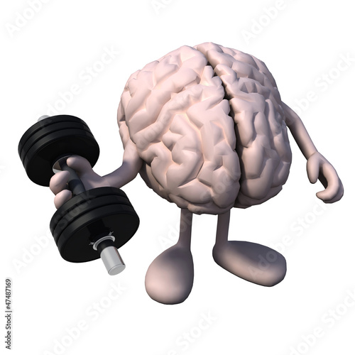 Illustration: brain organ with arms and legs weight training brain organ with arms and legs weight training