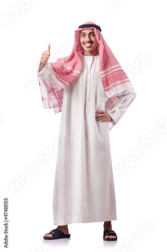 Photo: Arab man isolated on the white Arab man isolated on the white