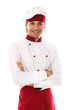 Young and handsome cook smiling portrait