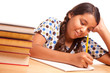 Pretty Hispanic Girl Studying