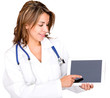 Doctor with a tablet computer