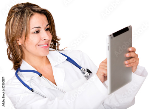 Foto: Doctor using a tablet computer Doctor using a tablet computer