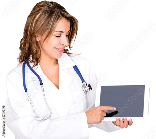 Photo: Doctor with a tablet computer Doctor with a tablet computer