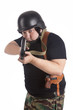 Photo: Aiming soldier Aiming soldier